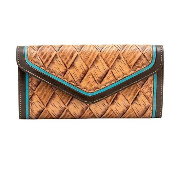 Myra Bag Handmade Witz Wallet Leather & Hairon Canvas & Cowhide Leather - Picture 1 of 5